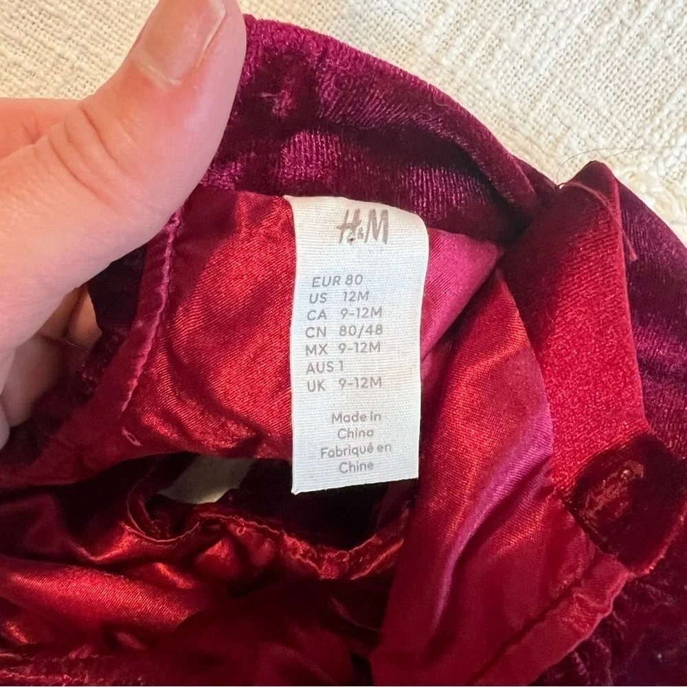 H&M Burgundy Velvet Dress